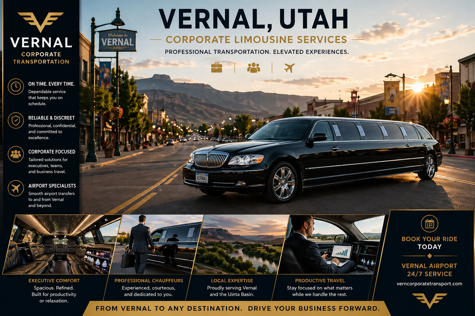 Oilfield executive being driven to remote meeting