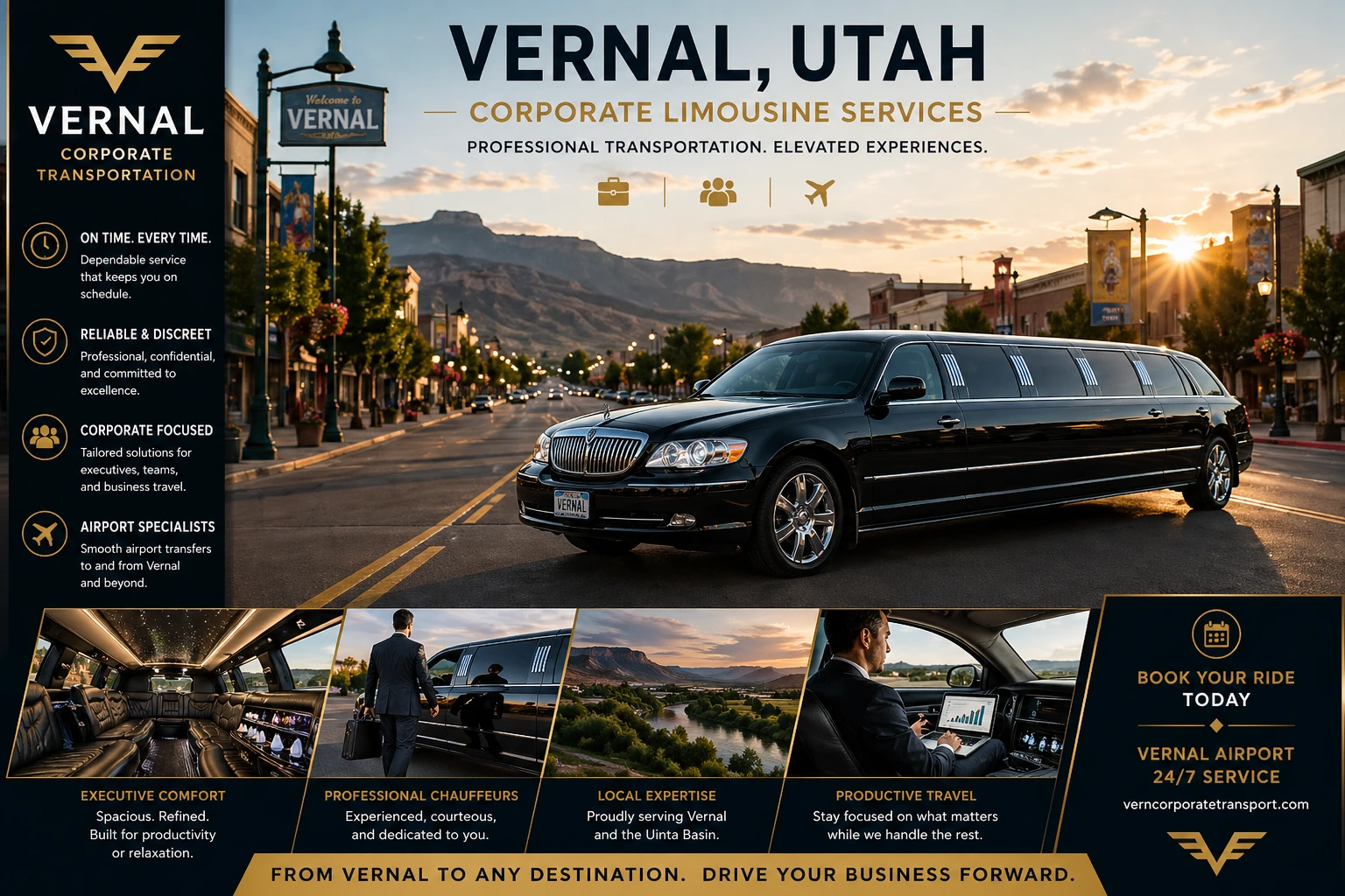 Oilfield executive being driven to remote meeting
