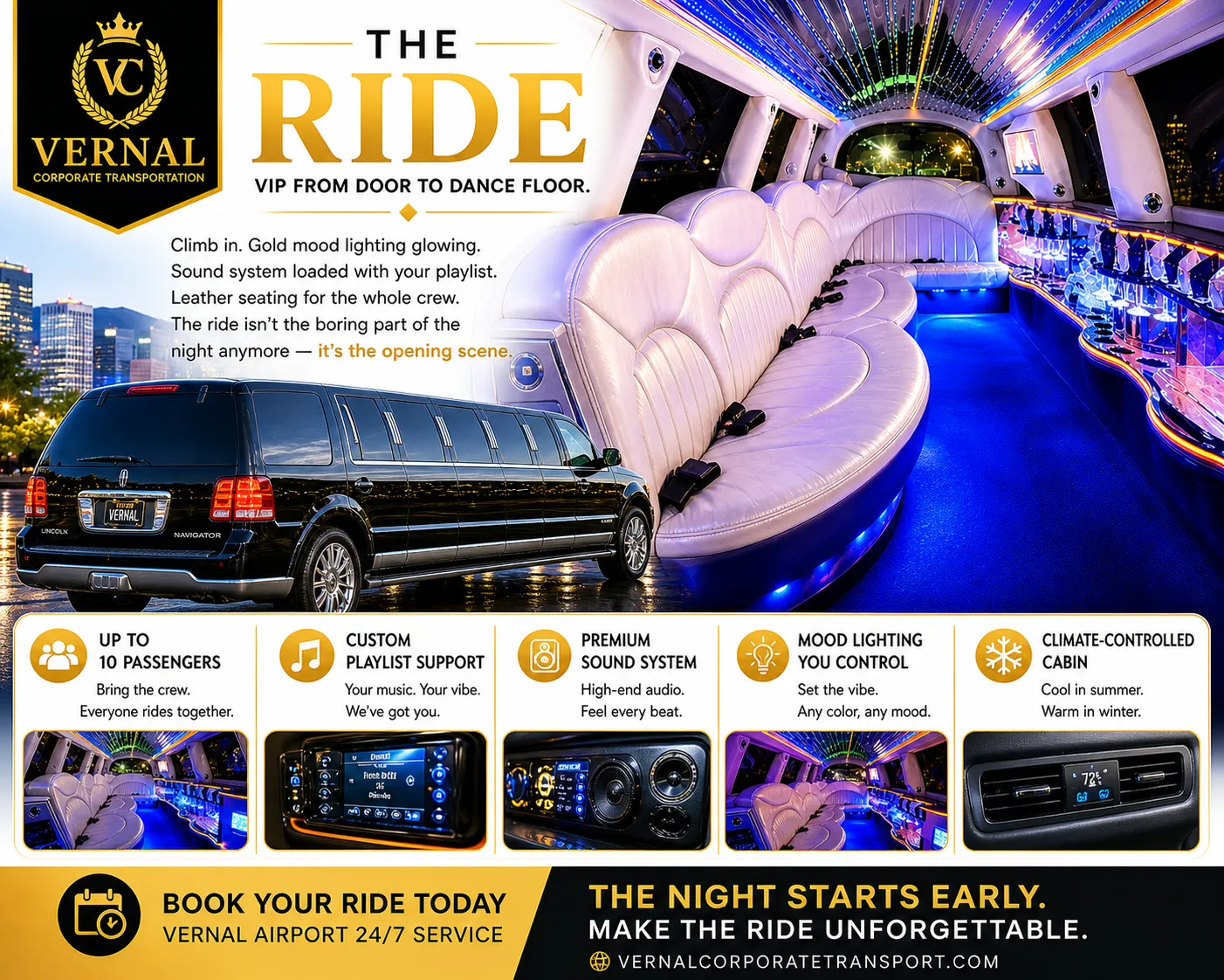 Friends celebrating in bachelorette limo
